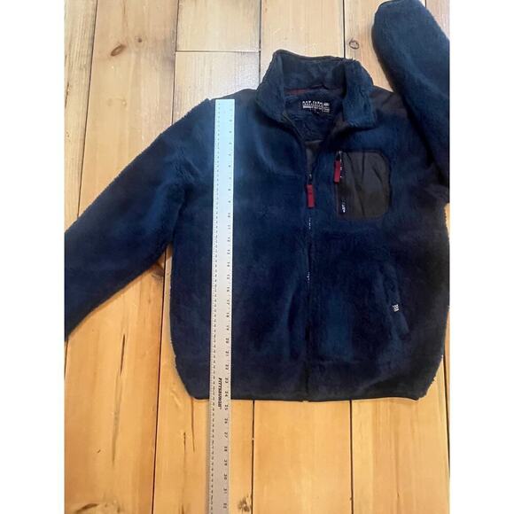 Raw Yarn Industries Brooklyn NYC LA Men's Sherpa Navy Full Zip Jacket. Size M - Picture 5 of 7